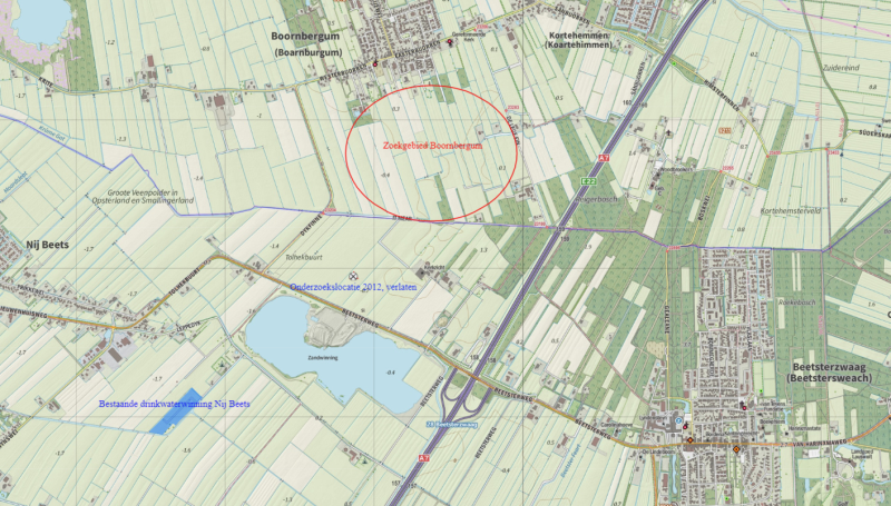 Boornbergum Overzichtskaart